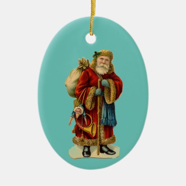 Vintage Santa Ornament (Front)