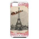 Vintage Santa over Paris Christmas Phone Case