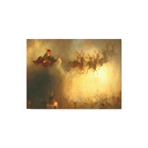 Vintage Santa Over Rhode Island