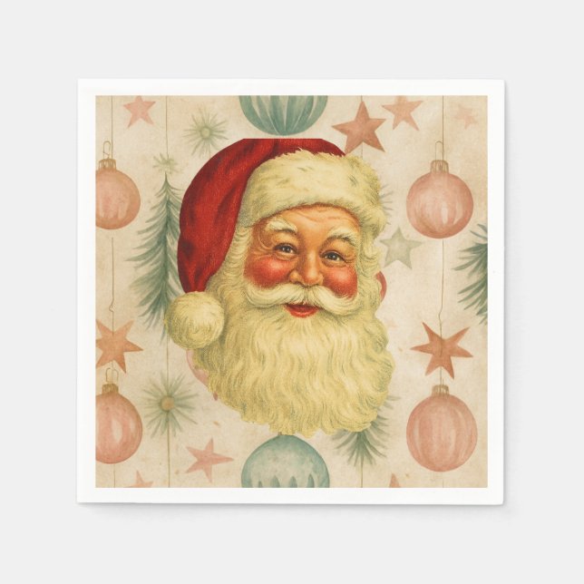 Vintage Santa Paper Napkins (Front)