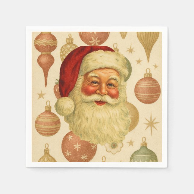 Vintage Santa Paper Napkins (Front)