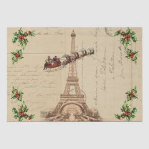 Vintage Santa Paris Christmas Tissue Paper