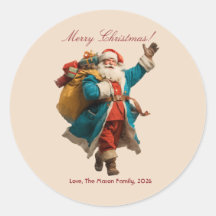 Vintage Santa Personalised Christmas Design