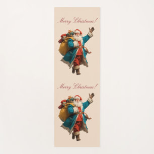 Vintage Santa Personalized Christmas Design Yoga Mat