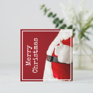 Vintage Santa Photograph Typewriter Text Christmas Holiday Card