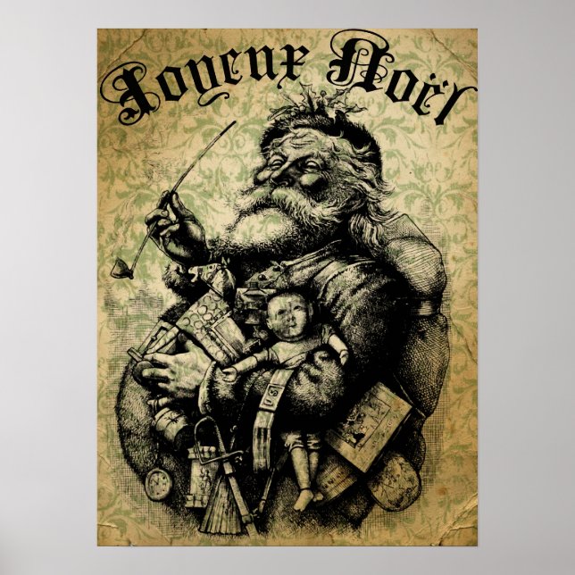 Vintage Santa Poster (Front)