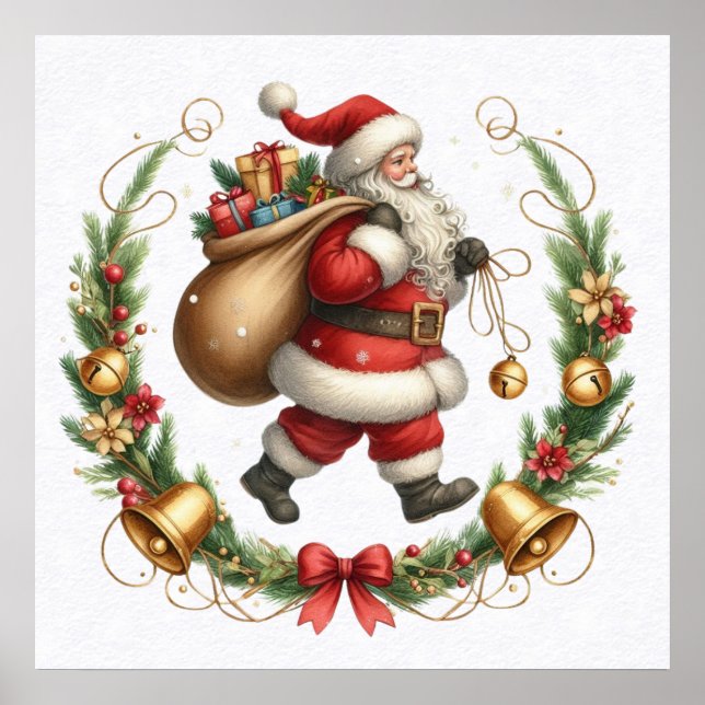 Vintage Santa Poster (Front)