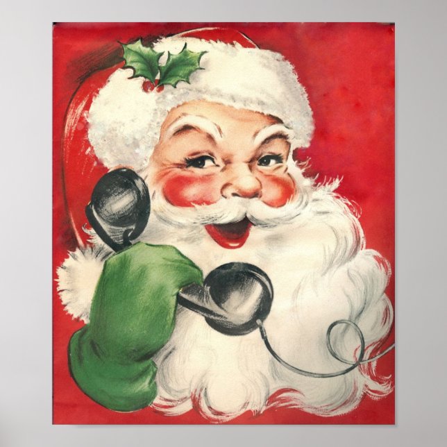 Vintage Santa Poster (Front)