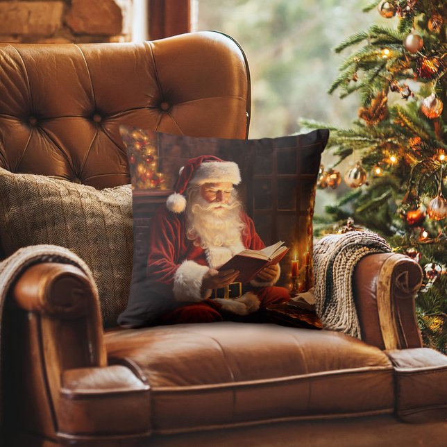 Vintage Santa Reading a Book Cushion (Creator Uploaded)