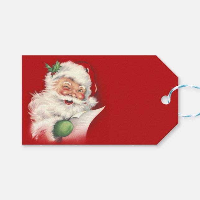 Vintage Santa Reworked! Gift Tags (Front (Horizontal))