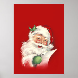 Vintage Santa Reworked! Poster