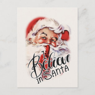 Vintage Santa Rustic Country Christmas Greeting Postcard