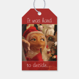 Vintage Santa Seasonal Tags Hard to Decide