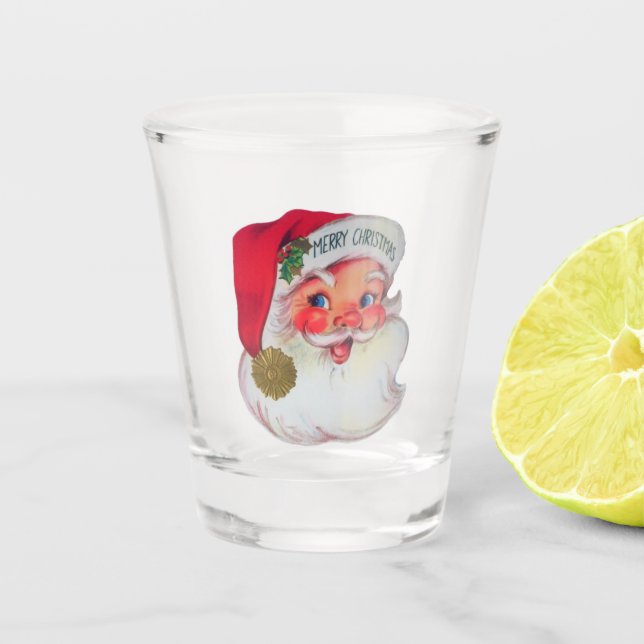 Vintage Santa Shot Glass (Front)