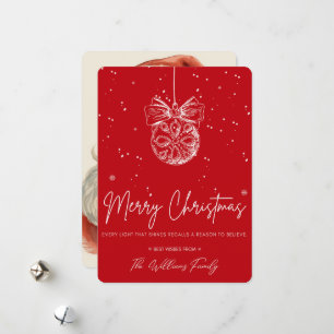 Vintage Santa & Snowfall – Elegant Christmas  Holiday Card
