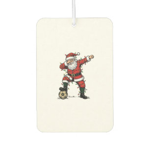 Vintage Santa Soccer Christmas Sports Shirt_1 Car Air Freshener
