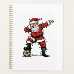 Vintage Santa Soccer Christmas Sports Shirt_1 Planner