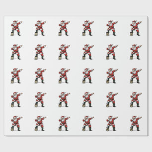 Vintage Santa Soccer Christmas Sports Shirt_1 Wrapping Paper