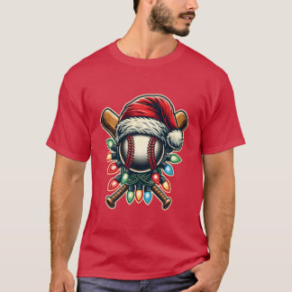Vintage Santa Sports For Men Boys Christmas friend T-Shirt