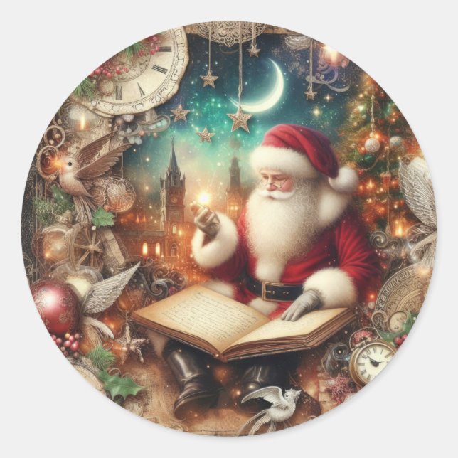 Vintage Santa Stickers (Front)