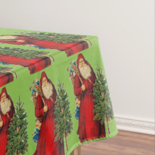 Vintage Santa Tablecloth