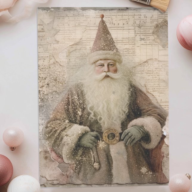 Vintage Santa Tissue Paper (Vintage Santa Claus Tissue Paper)