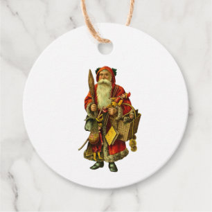 Vintage Santa To From Gift Christmas Favour Tags
