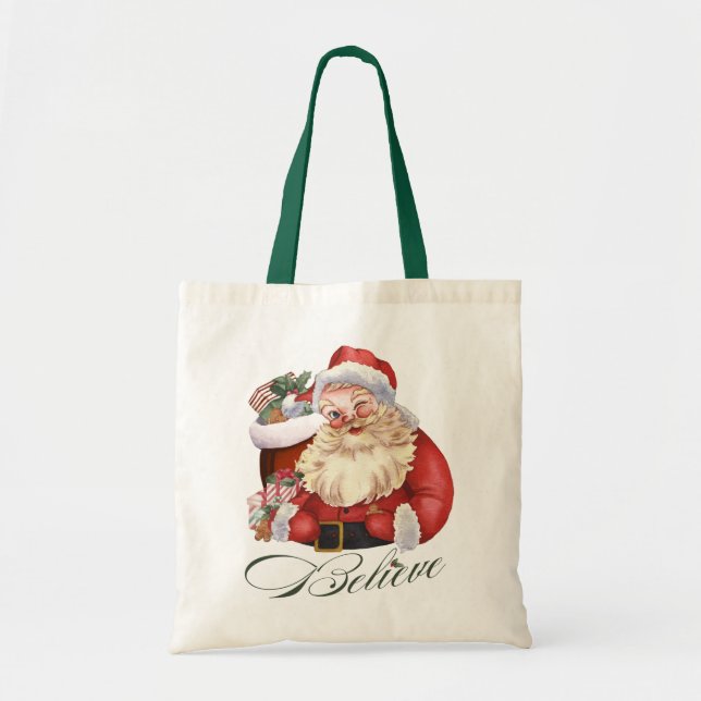 Vintage Santa Tote Bag (Front)