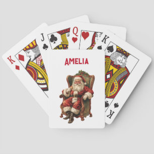 Vintage Santa Traditional Christmas Playing Cards