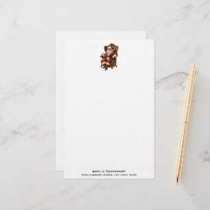 Vintage Santa Traditional Christmas Stationery