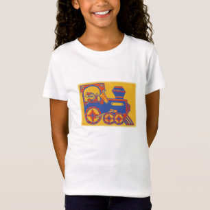Vintage Santa Train Block Print T-Shirt
