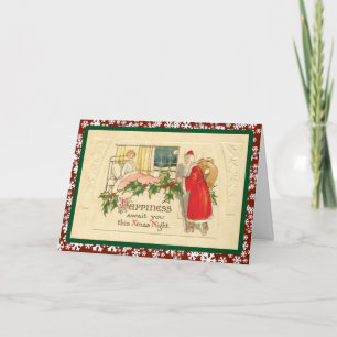 Vintage Santa Visit - A Christmas Card