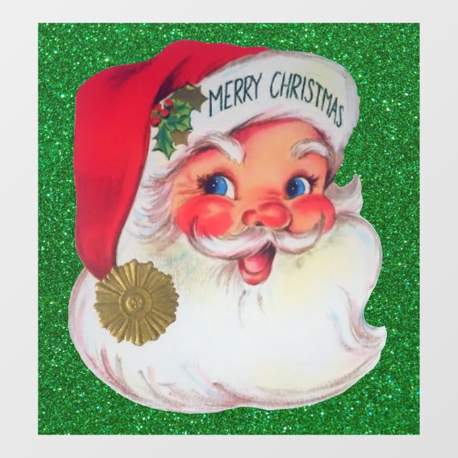 Vintage Santa Window Cling (Sheet)
