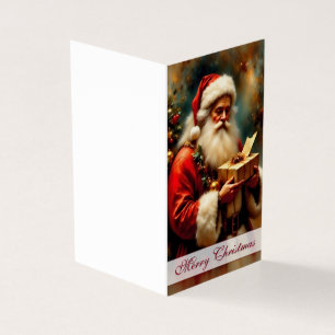Vintage Santa with Gift – Merry Christmas