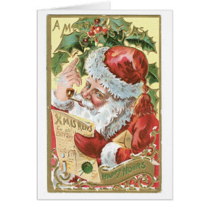 Vintage Santa with List