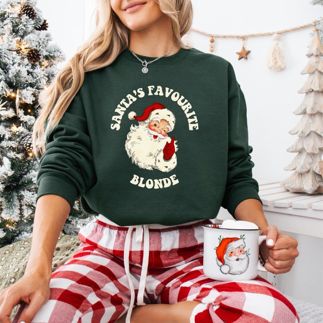 Vintage Santa's Favourite Blonde Sweatshirt (Creator Uploaded)