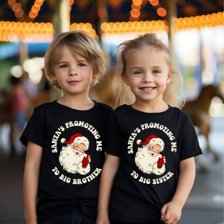 Vintage Santa's Promoting Me to Big Brother T-Shirt