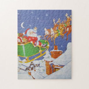 Vintage Santa's Sleigh Jigsaw Puzzle