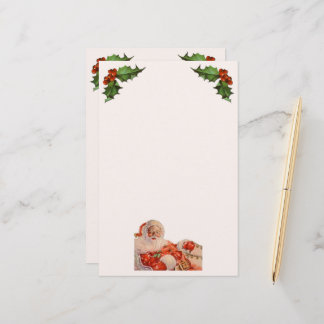 Vintage Santas Sleigh Ride Stationery