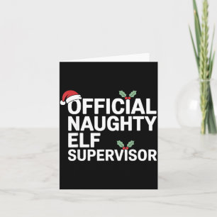 Vintage Sarcastic Hr Supervisor Christmas Matching Card