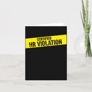 Vintage Sarcastic Retro Hr Violation Christmas Off Card