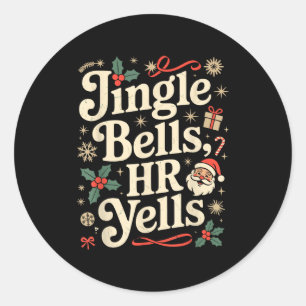 Vintage Sarcastic Retro Hr Violation Christmas Off Classic Round Sticker