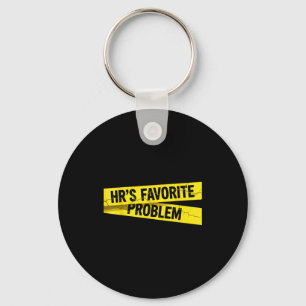 Vintage Sarcastic Retro Hr Violation Christmas Off Key Ring