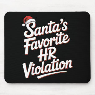Vintage Sarcastic Retro Hr Violation Christmas Off Mouse Mat