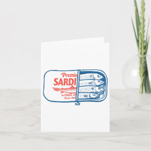Vintage Sardines Fish Sardine Graphic For Men Wome Card
