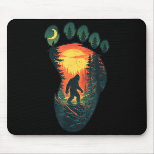 Vintage sasquatch big foot print classic bigfoot mouse mat