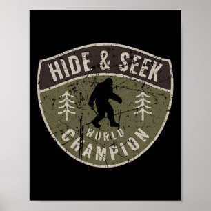 Vintage Sasquatch Hide And Seek World Champion Big Poster