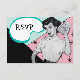 Vintage Sassy Secretary RSVP Card