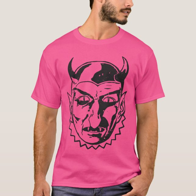 Vintage Satan Face retro T-Shirt (Front)