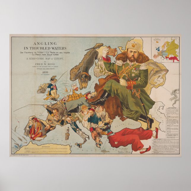 Vintage Satirical Map Poster (Front)